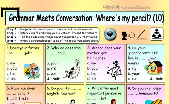 《Grammar meets conversation语法专项作业纸》含答案超清原生PDF 百度云网盘下载