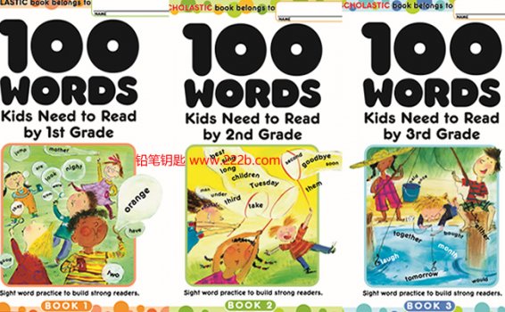 《100 words kids need to read》G1-G3 单词学习记忆PDF 百度云网盘下载