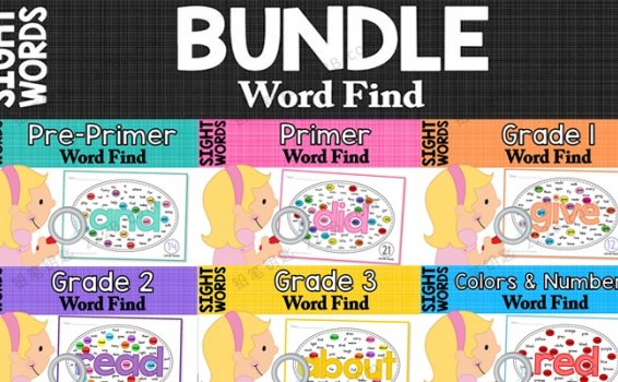 《Sight Words Center Word Find》六册常见词高频词找找看PDF 百度云网盘下载