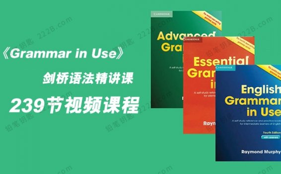 《Grammar in Use》剑桥语法初级中级精讲239节视频课程 百度云网盘下载