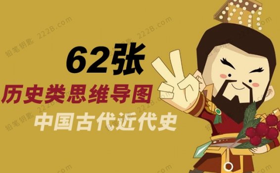 《62张历史类思维导图》中国古代近代史PDF 百度云网盘下载