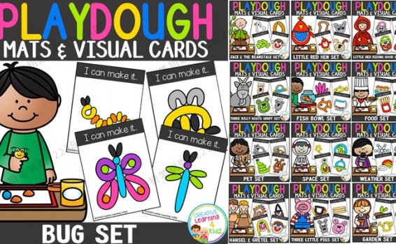 《Playdough Mats & Visual Cards》15册百种超轻粘土玩法视觉卡PDF 百度云网盘下载