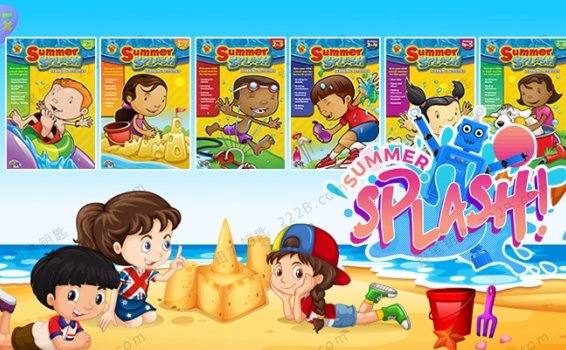 《Summer Splash Learning Activities》GK-G6全六册夏季数学主题英文练习册附答案 百度云网盘下载